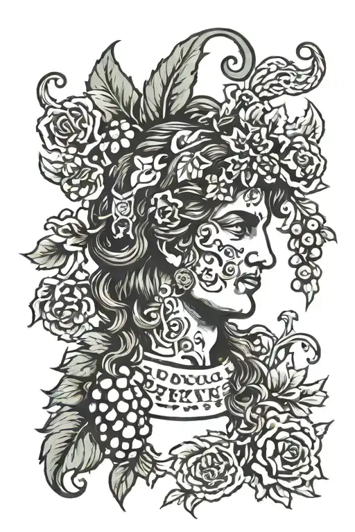 Dionysus tattoo design idea