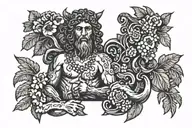 Dionysus tattoo design idea