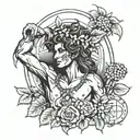 dionysus tattoo design idea