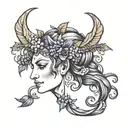 dionysus tattoo design idea
