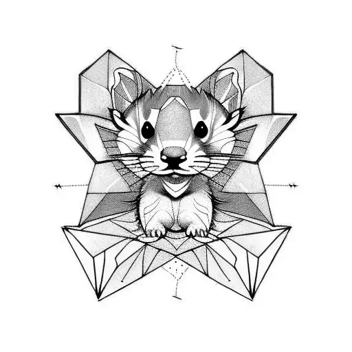 ferret with wings  tattoo design idea