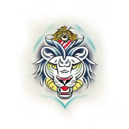 Guardian Lion tattoo design idea