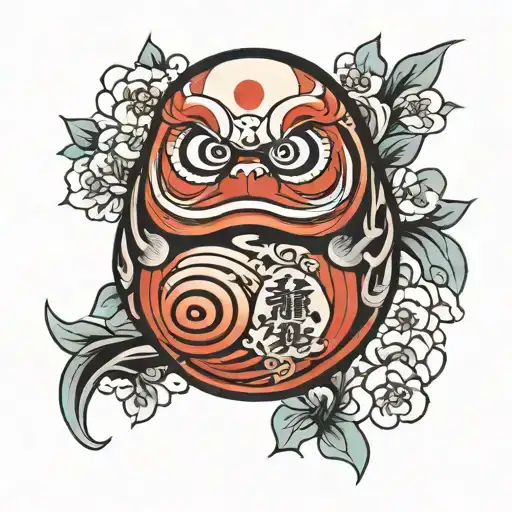 Daruma doll tattoo design idea