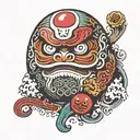 Daruma doll tattoo design idea