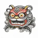 Daruma doll tattoo design idea