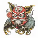 Daruma doll tattoo design idea