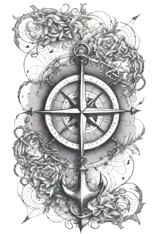 It should be a combination of an anchor, compass(travel), love, compassion & empathy tattoo design idea