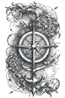 It should be a combination of an anchor, compass(travel), love, compassion & empathy tattoo design idea