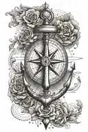 It should be a combination of an anchor, compass(travel), love, compassion & empathy tattoo design idea
