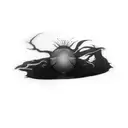 a green glowing sphere tattoo design idea