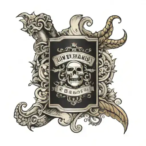 Unredeemed beer coupons on the counter tattoo design idea