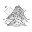 desert scene tattoo design idea