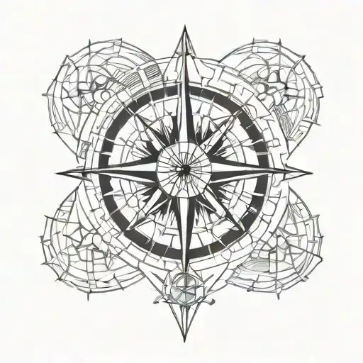 Compass Madrid Dublin  tattoo design idea