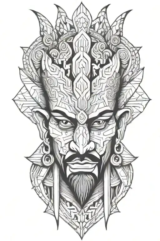 king  ravana tattoo design idea