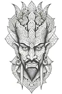 king  ravana tattoo design idea