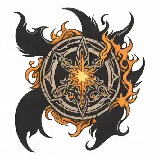 the fire ring tattoo design idea