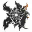 the fire ring tattoo design idea