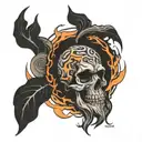 the fire ring tattoo design idea