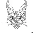 A minimalist tattoo of a cat's eyes reflecting the image of different animals tattoo design idea