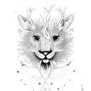 mother earth tree with animals tattoo design idea