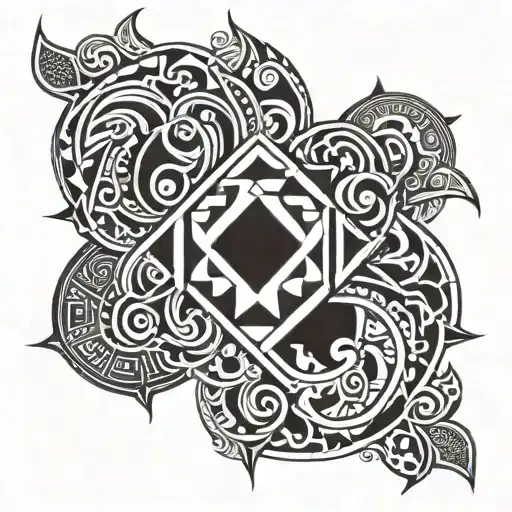 Polynesian tribal patterns tattoo design idea