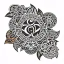 Polynesian tribal patterns tattoo design idea