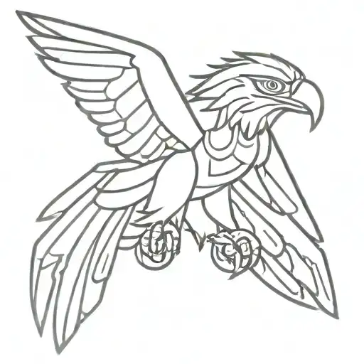 Mayan eagle clutching  snake   tattoo design idea