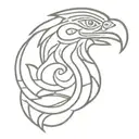 Mayan eagle and snake tattoo design idea