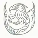 Mayan eagle and snake tattoo design idea