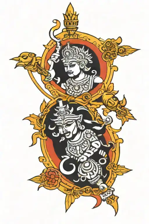 Karna Mahabharat tattoo design idea