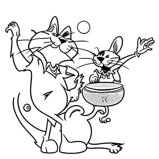 tom&jerry tattoo design idea