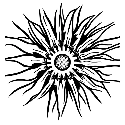 Arizona Valleywide fountain cactus sun  tattoo design idea