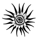 Arizona Valleywide fountain cactus sun  tattoo design idea