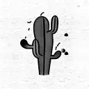 Arizona Valleywide fountain cactus sun  tattoo design idea