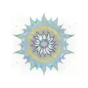 Arizona Valleywide fountain cactus sun  tattoo design idea