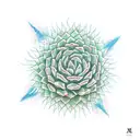 Arizona Valleywide fountain cactus sun  tattoo design idea