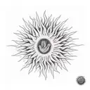Arizona Valleywide fountain cactus sun  tattoo design idea