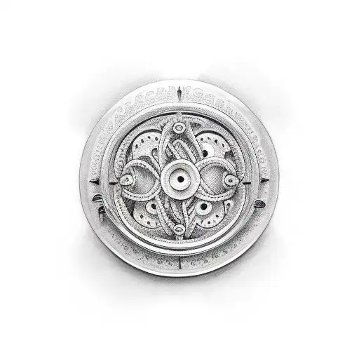 A button tattoo design idea