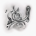 music tattoo tattoo design idea