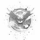 space themed with the words "do not go gentle into that good night. Rage, rage against the dying of the light" tattoo design idea