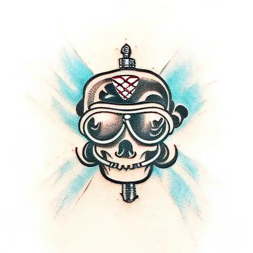 Motorcycle vintage tattoo design idea