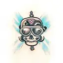 Motorcycle vintage tattoo design idea