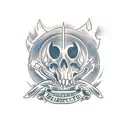 Motorcycle vintage tattoo design idea