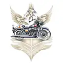 Motorcycle vintage tattoo design idea