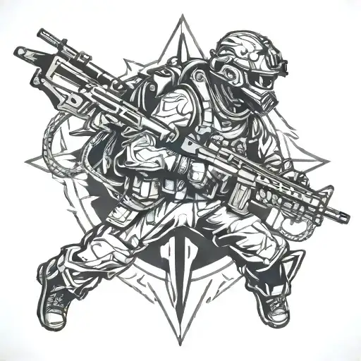 military ranger tattoo design idea