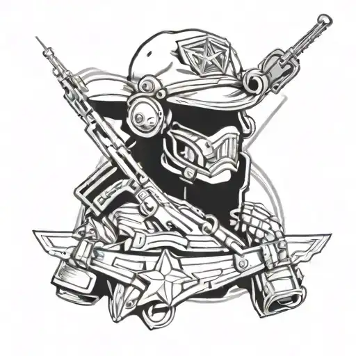 military ranger tattoo design idea