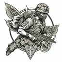 military ranger tattoo design idea