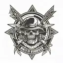 military ranger intelligence tattoo design idea
