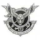 military ranger intelligence tattoo design idea