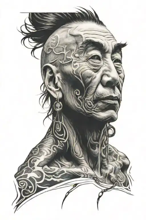 yujiro hanma portrait tattoo design idea